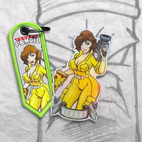 Reporter Pin Up Grumpy Keychain