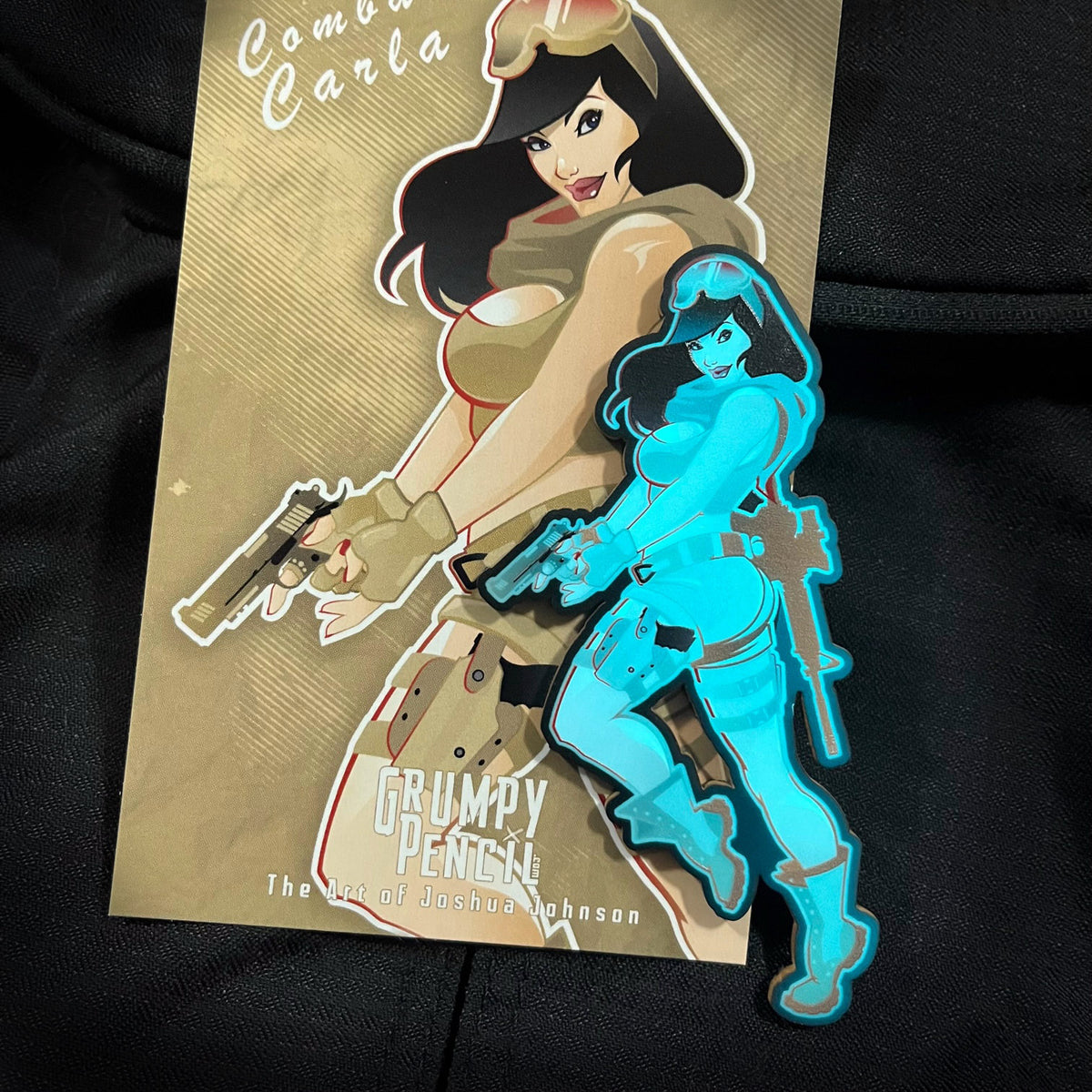 Combat Carla Pin up Glow Acrylic Patch