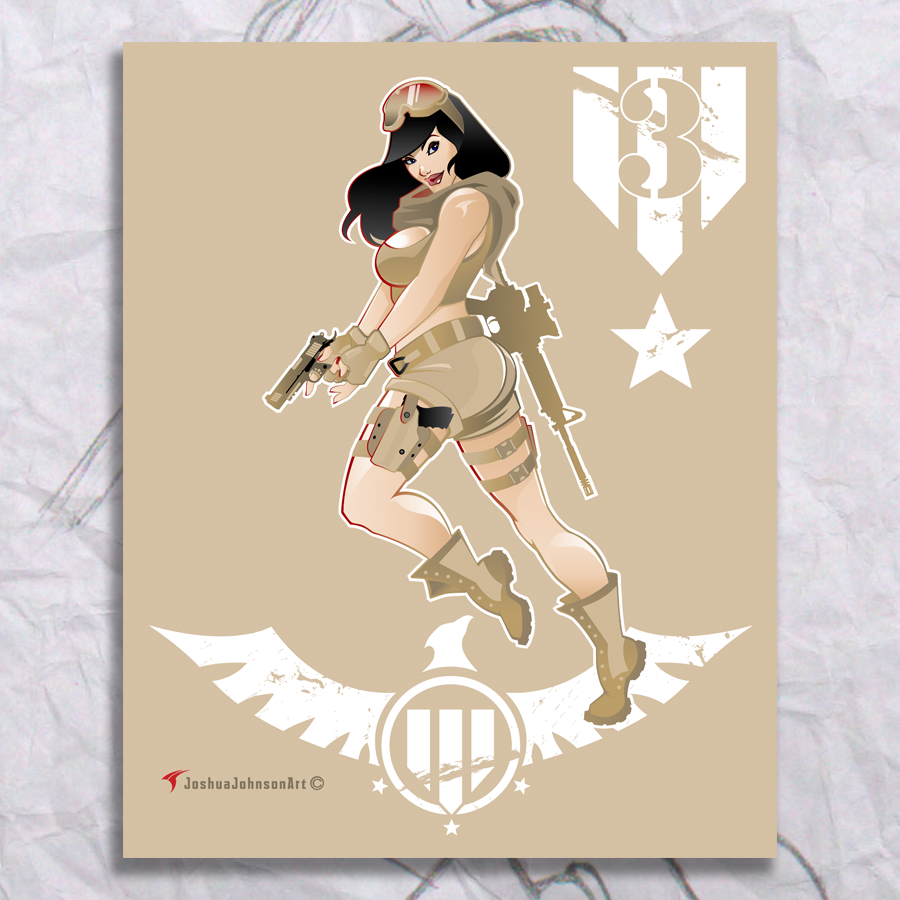 Combat Carla Fine Art Print