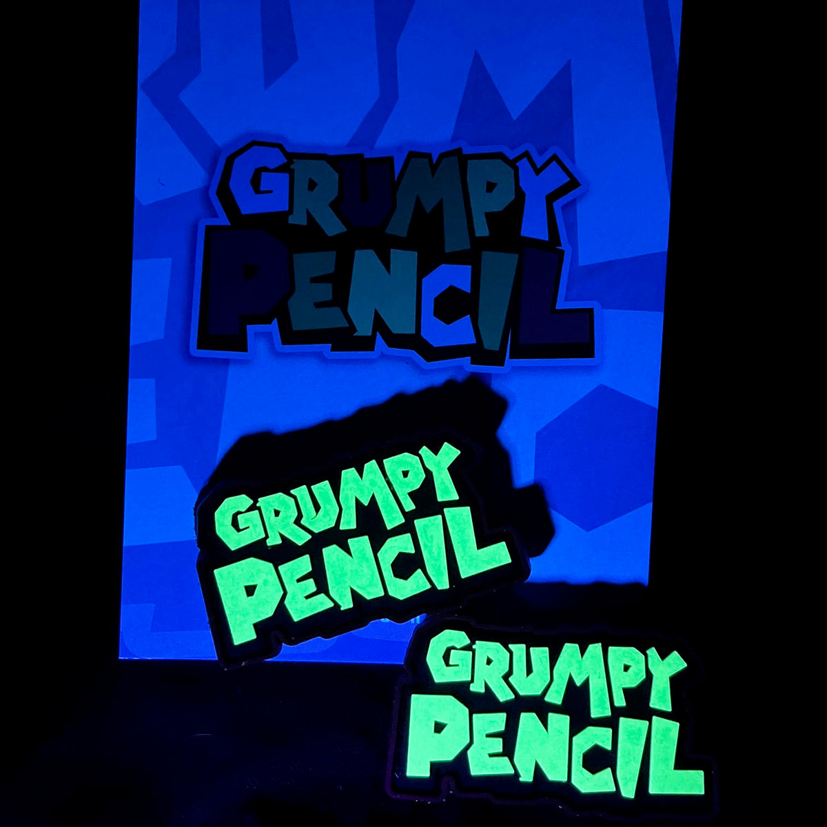 Super Grumpy Logo Glow, Mini PVC Patch set