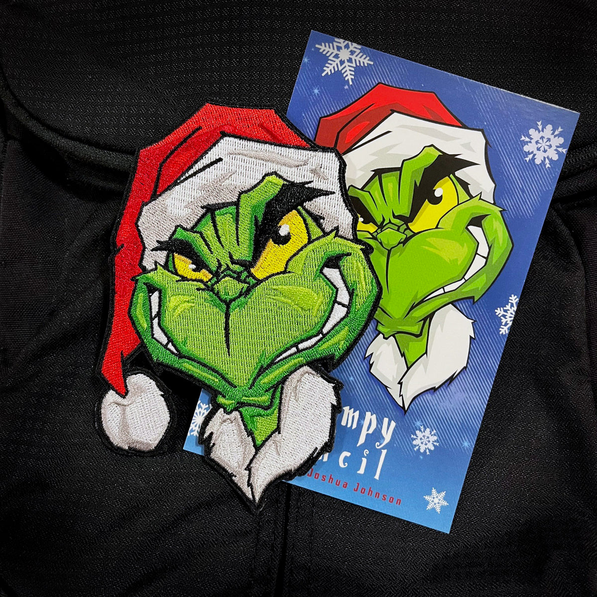 Grumpy Grinch Embroidery Patch