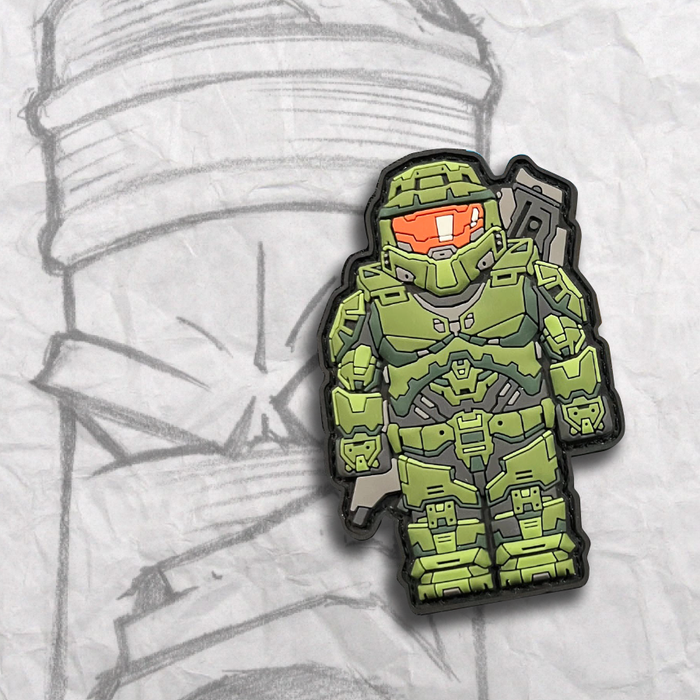 Grumpy Brick Fig Green Chief Pvc Patch