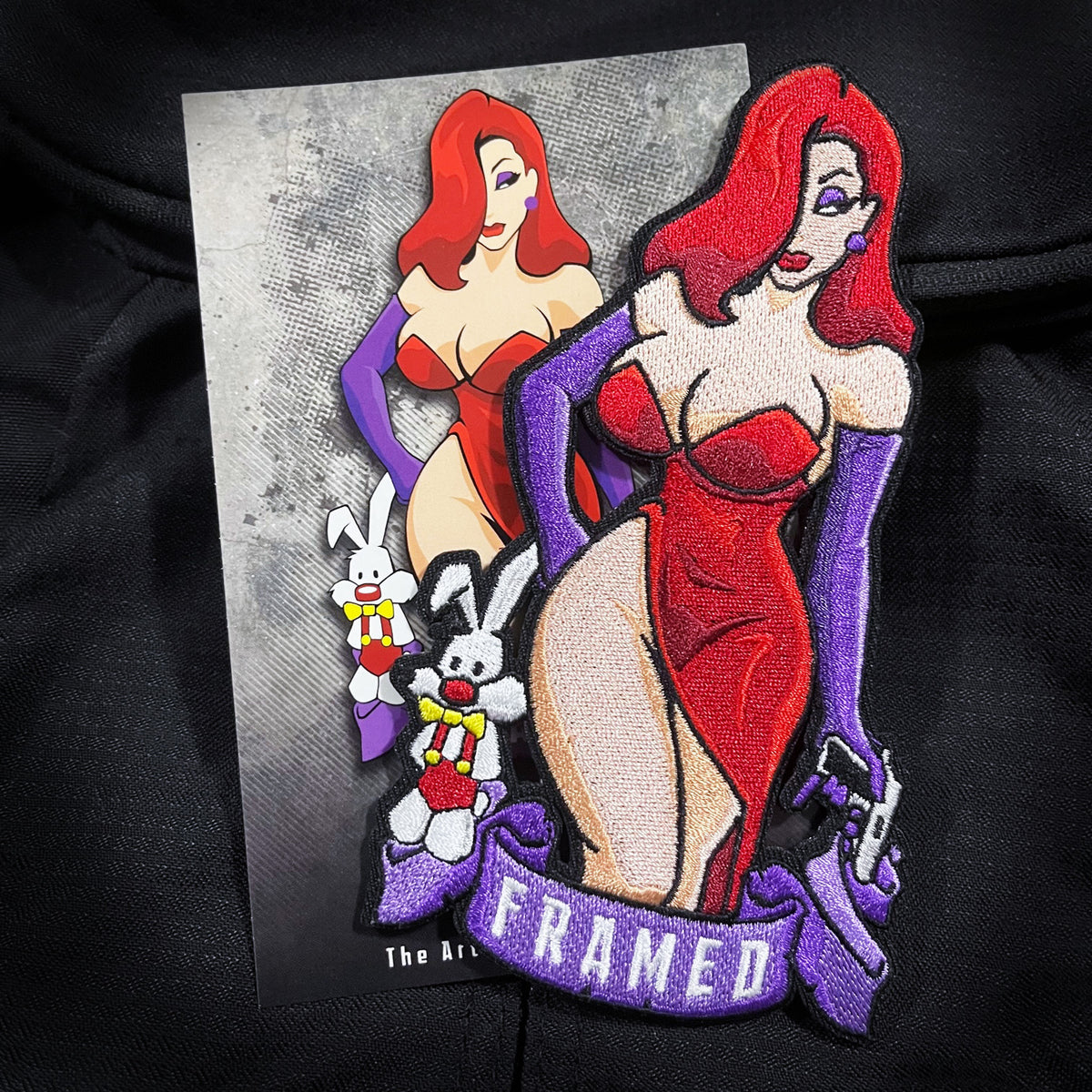 Framed Pin up Embroidery Patch