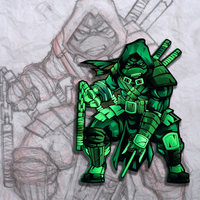 Grumpy Last Fighter Glow Acrylic Patch