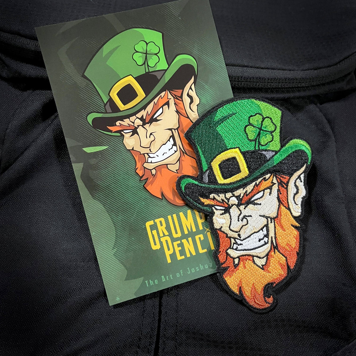 Grumpy Leprechaun Embroidery Patch