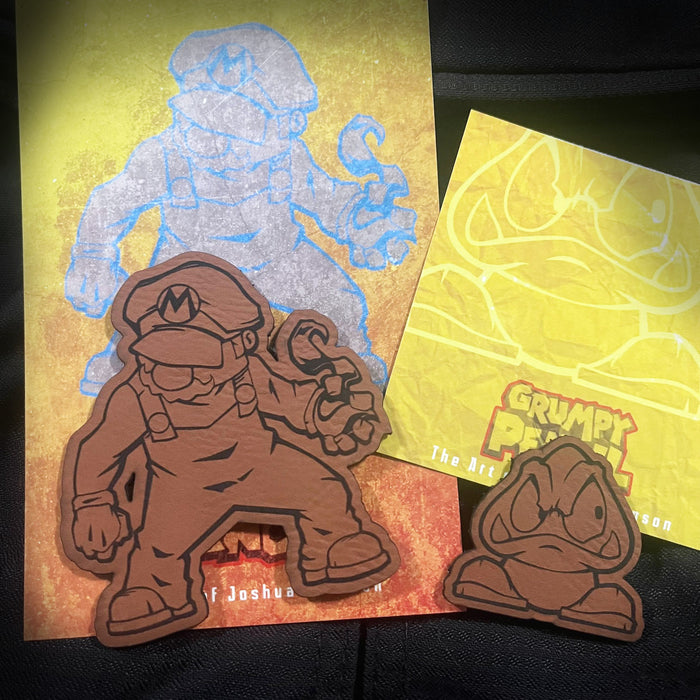 Grumpy Plumber Leather Patch Set