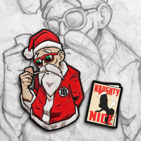 Grumpy Santa Roshi Embroidery Patch