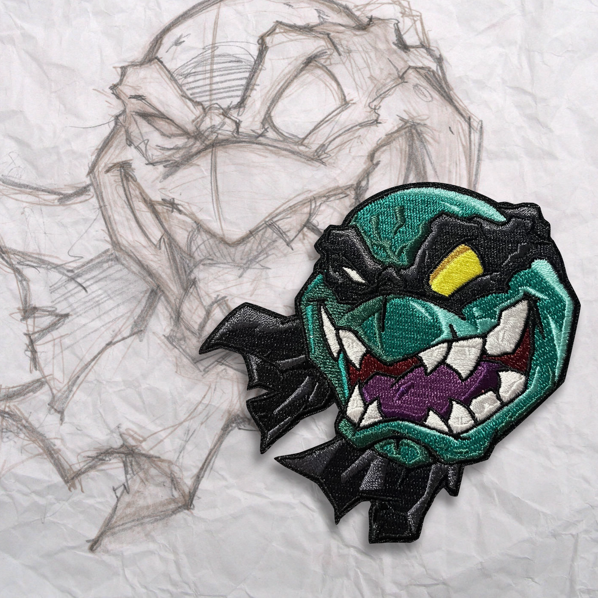 Grumpy Slash Embroidery Patch