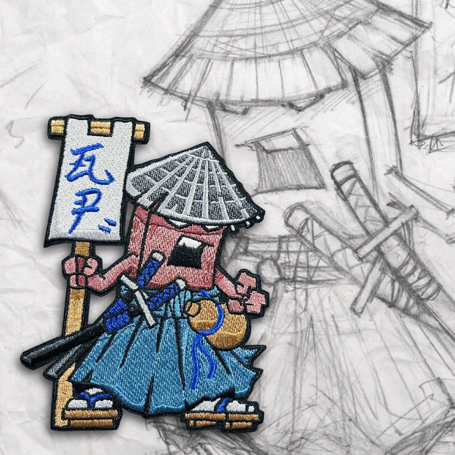 Grumpy Spamurai Embroidery Patch