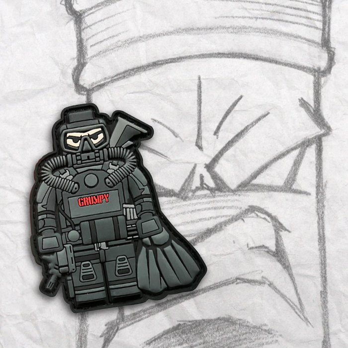 Modern Diver Brick Fig Pvc Patch