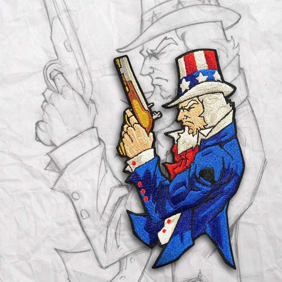 Uncle Sam Shooter Embroidery Patch