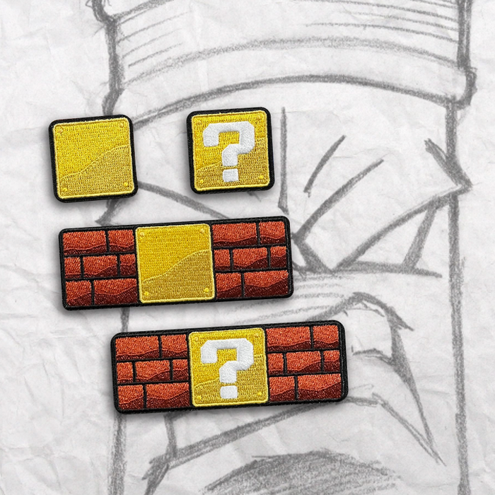 Super Grumpy Classic Blocks Embroidery Patch set
