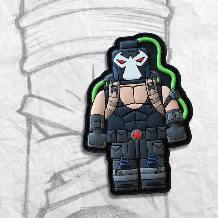 Grumpy Brick fig 'Muscles' PVC Patch