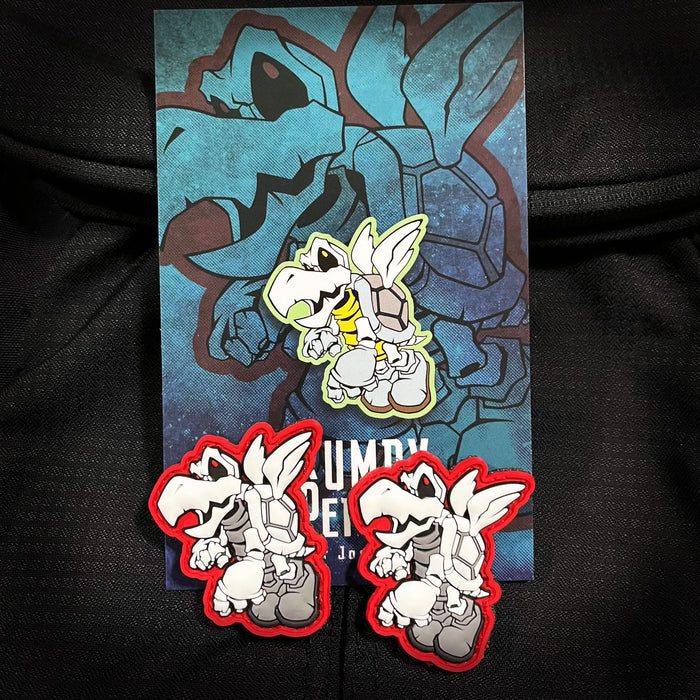 Dark Grumpy Bones, Mini PVC Patch set