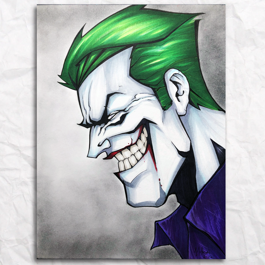 The Joker Original Artwork – Grumpy Pencil