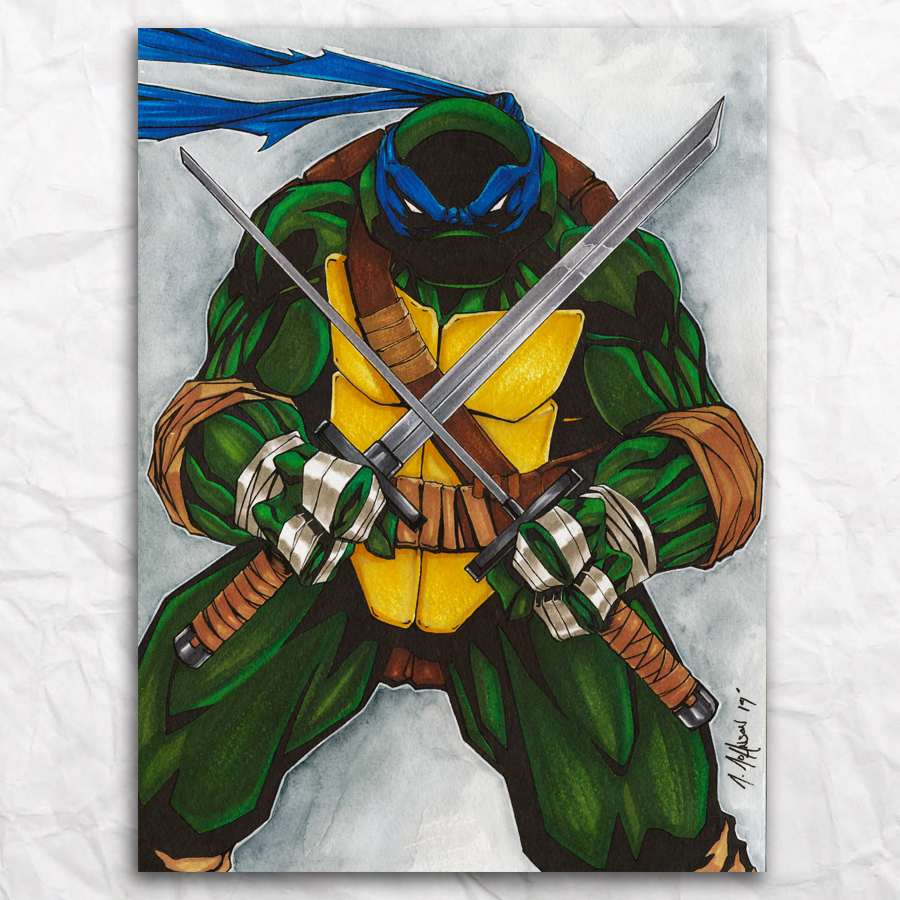 TMNT Leonardo Original Artwork – Grumpy Pencil