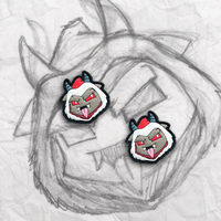 Pencil Topper Krampus, PVC Patch set