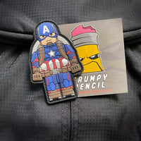 Grumpy Brick fig America PVC Patch