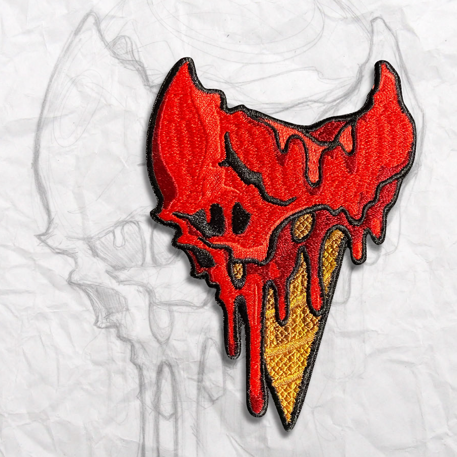 Death Cone, Poinsettia Embroidery Patch