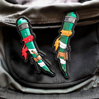 ON SPECIAL! Grumpy Ninja Turtle Pencils PVC Patch set 2