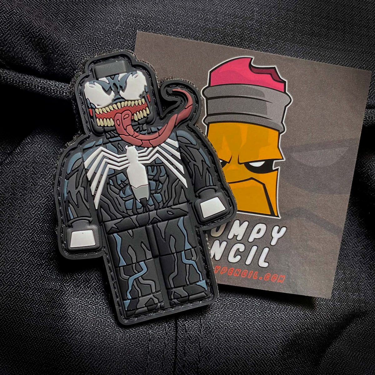 Grumpy Brick Fig Spidey-Ghost Pvc Patch – Grumpy Pencil