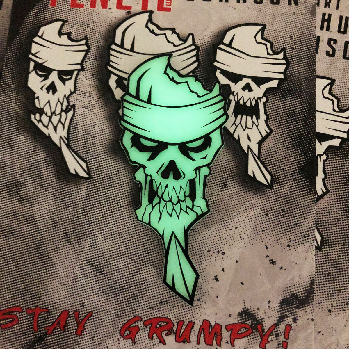 Grumpy Glow Skull Pencil v1 Patch