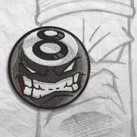 Grumpy 8-Ball embroidery Patch