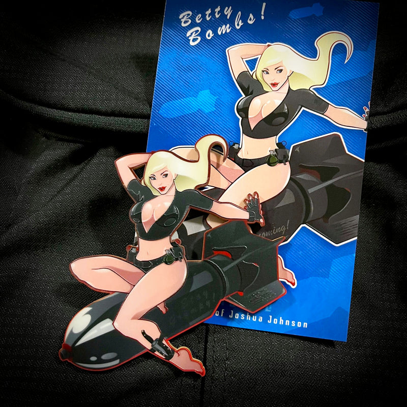 Betty Bombs Pin up Glow Acrylic Patch