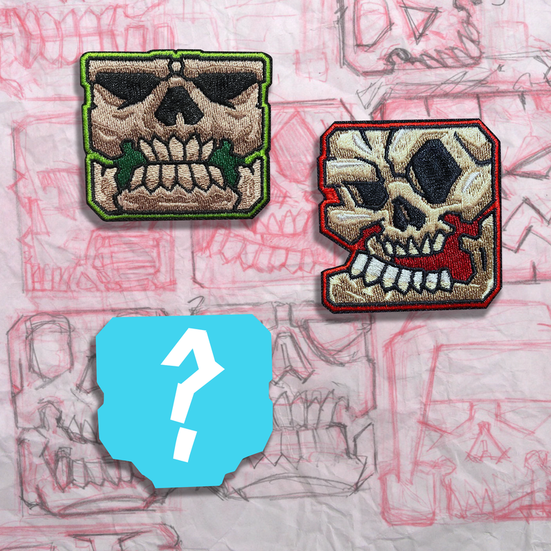 Grumpy Block Head V2 Skulls Embroidery Patch Set – Grumpy Pencil