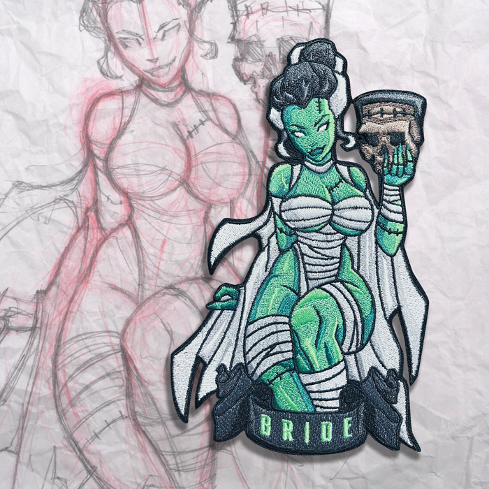 The Bride Pin Up Embroidery Patch