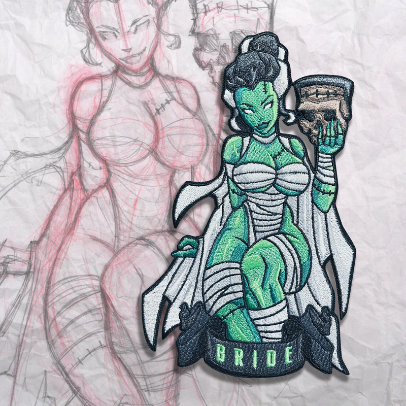 The Bride Pin Up Embroidery Patch