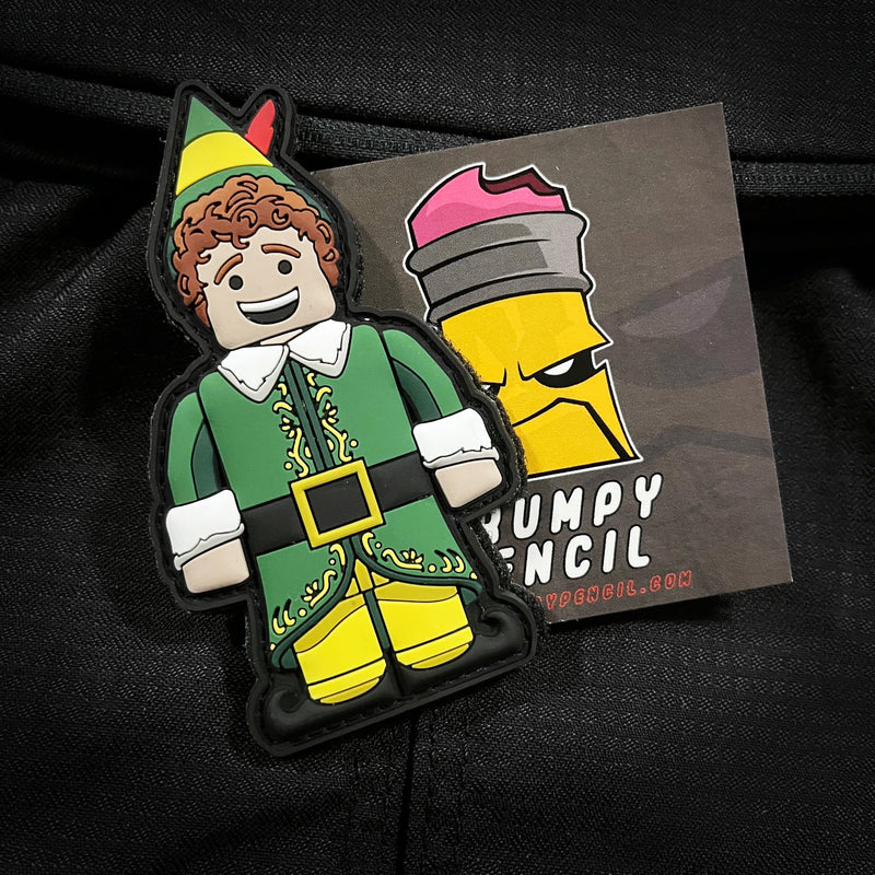 Buddy the Elf Brick Fig Pvc Patch