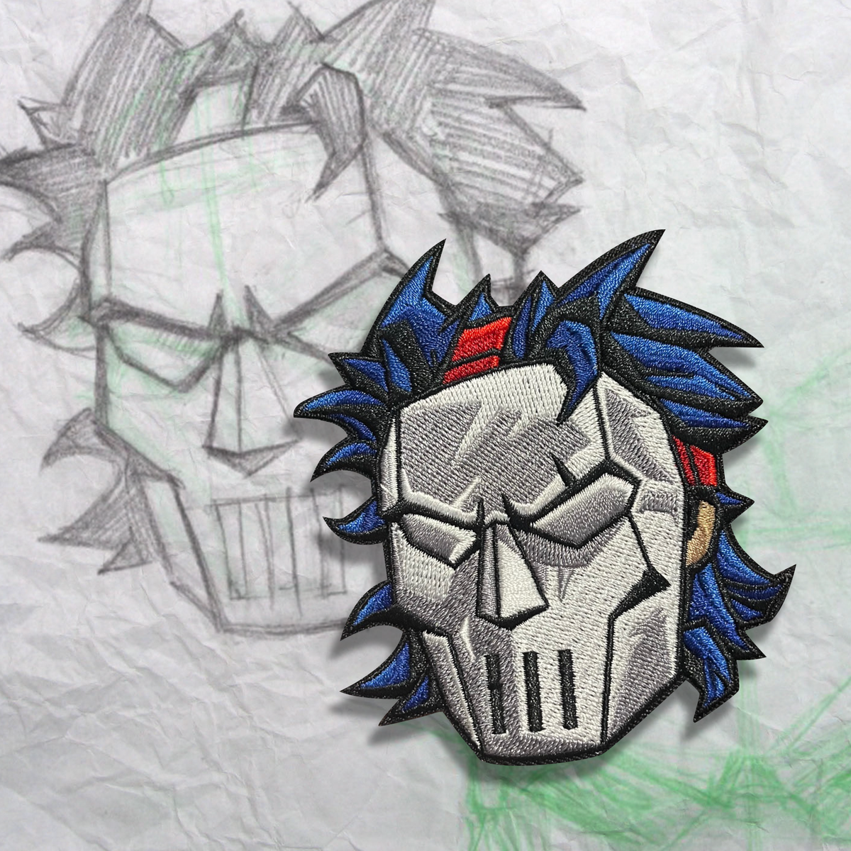 Grumpy Casey Jones Embroidery Patch