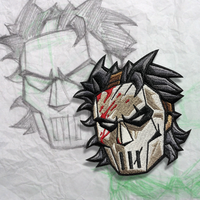 Grumpy Casey Jones Embroidery Patch