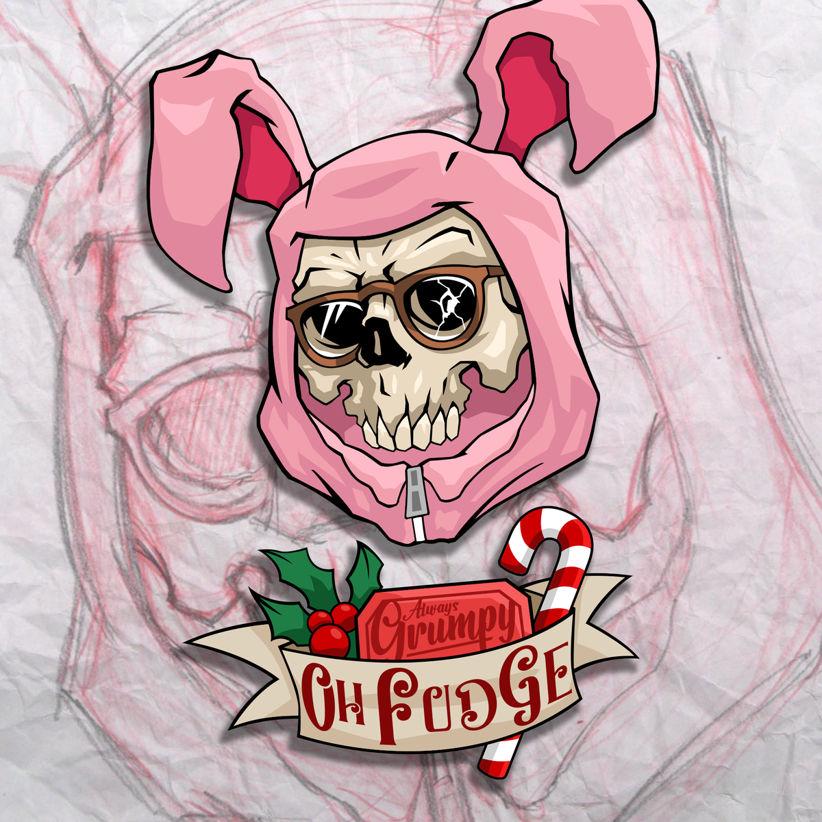 Grumpy Christmas Story Embroidery Patch set