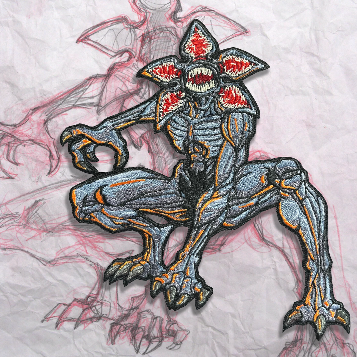 Grumpy Demogorgan Embroidery Patch