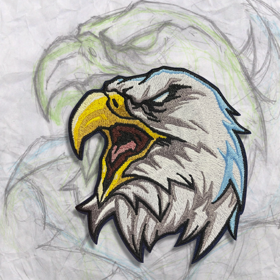 Grumpy American Eagle Embroidery Patch