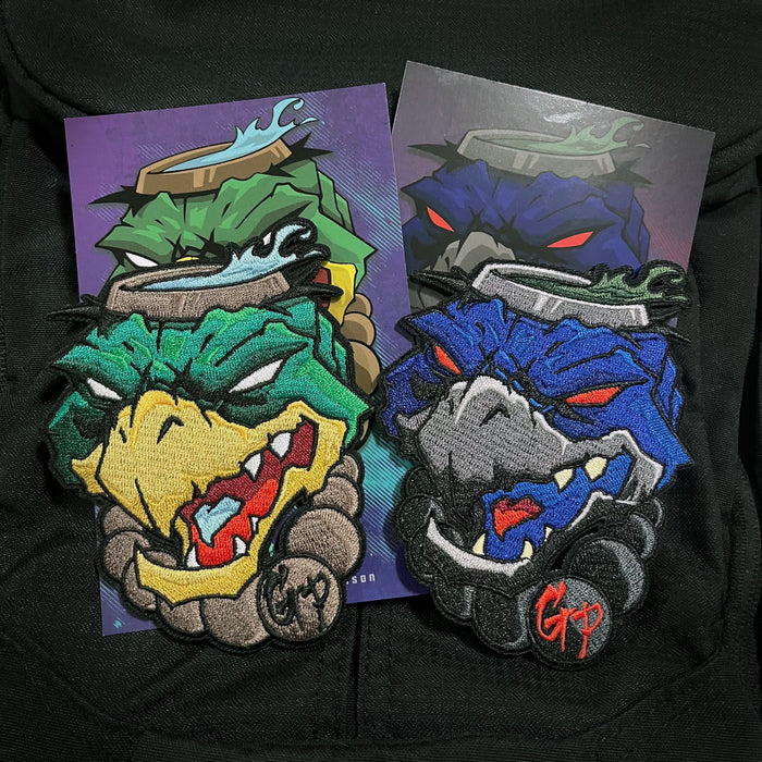 Grumpy Yokai V1 "the Kappa" Embroidery Patch