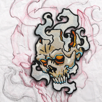 Last Breath Skull embroidery Patch