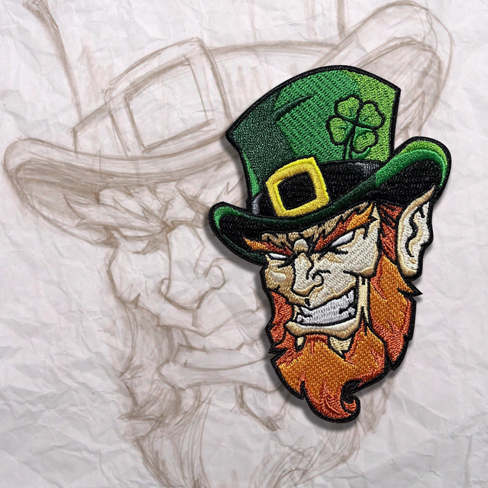 Grumpy Leprechaun Embroidery Patch