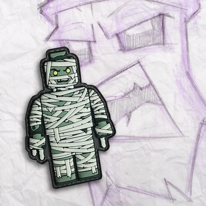 Grumpy Mummy Brick Fig PVC Patch