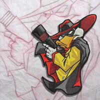 Grumpy Darkwing Shooter Embroidery Patch