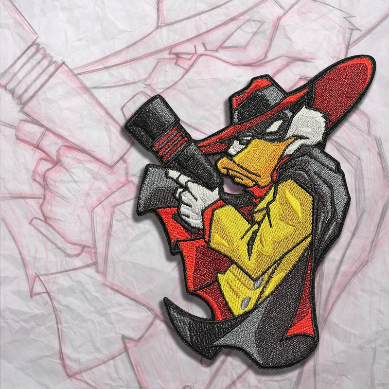 Grumpy Darkwing Shooter Embroidery Patch