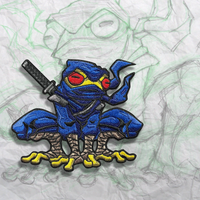 Ninja Frog Embroidery Patch