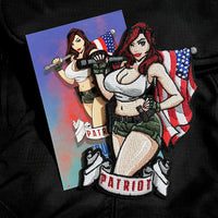 Patriot Pin Up Embroidery Patch