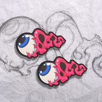 Grumpy Pink Eyeball, PVC Patch Set