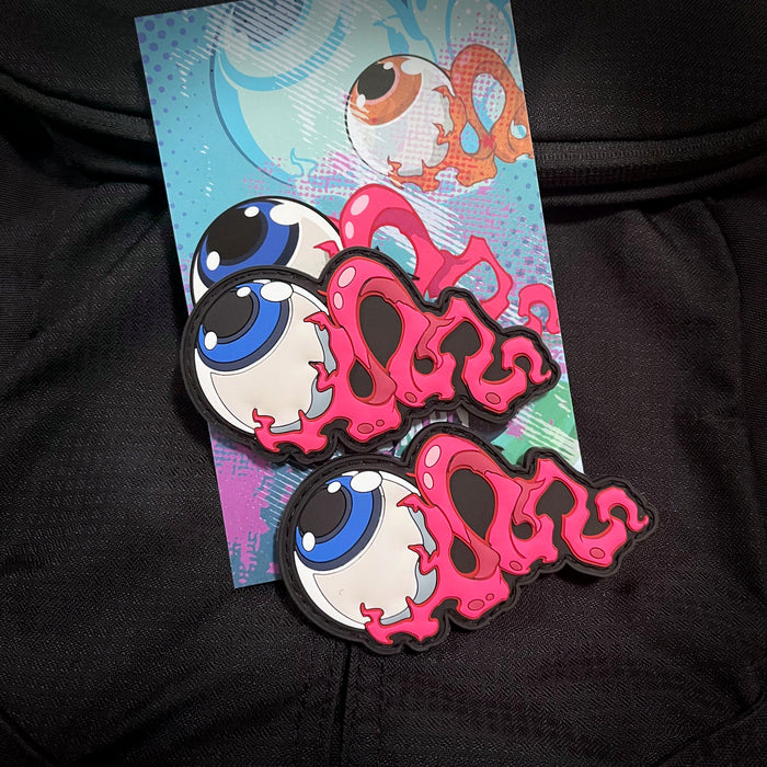 Grumpy Pink Eyeball, PVC Patch Set