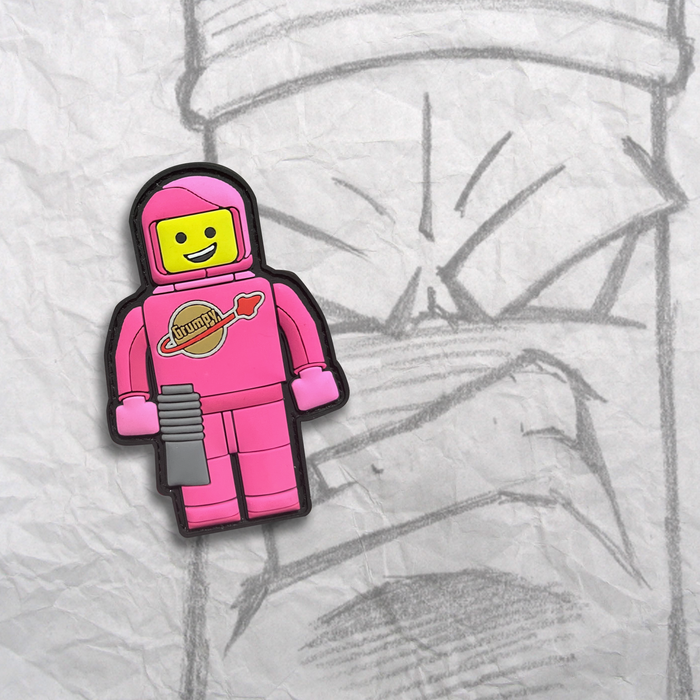 Valentine Theme Spaceman Brick Fig Pvc Patch