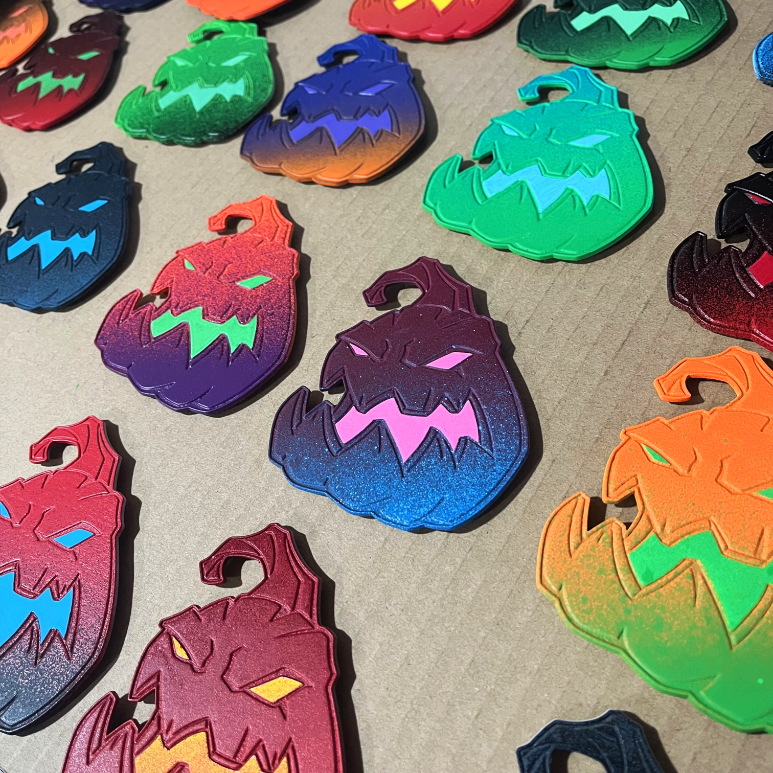 Hand Painted Grumpy Pumpkin Woodcut Patch – Grumpy Pencil