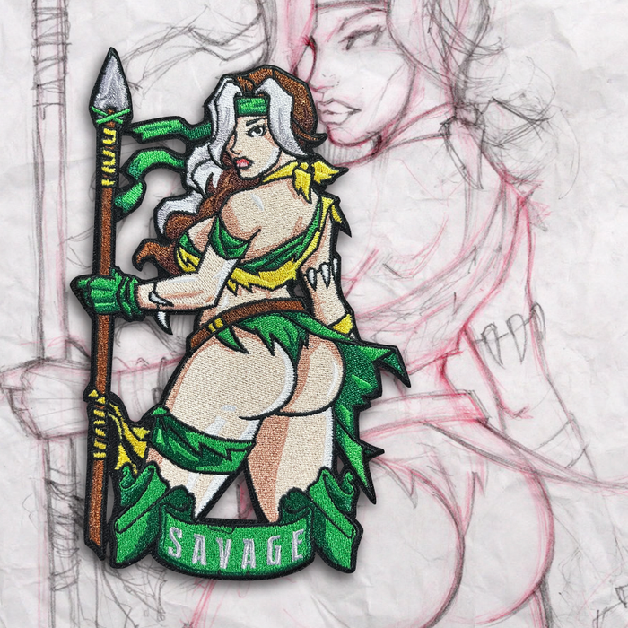 Savage Pin Up Embroidery Patch